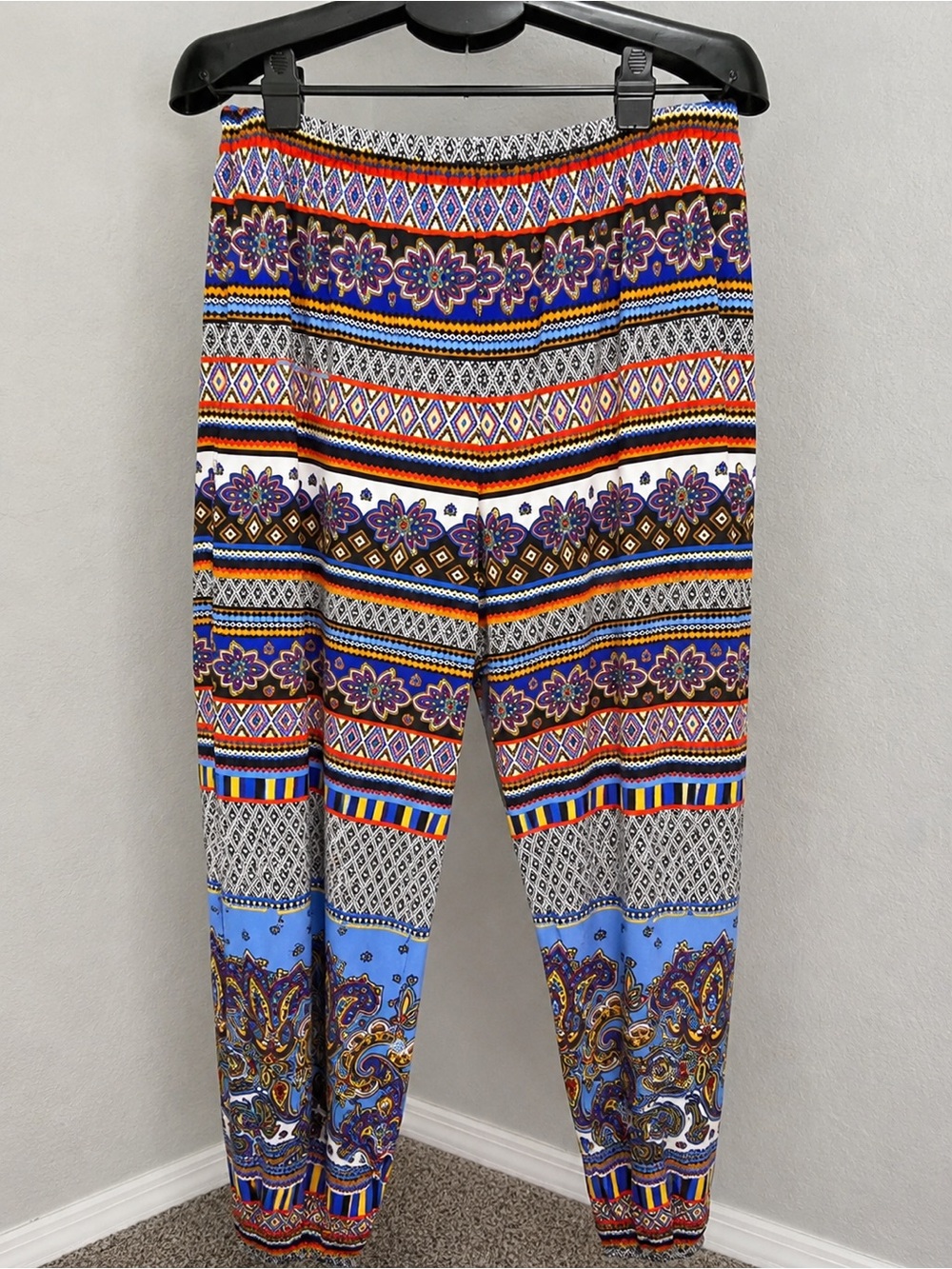 Melissa Paige Boho Print Pull-On Wide Leg Pants Women’s Medium